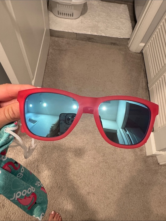 goodr Accessories - Red Frame Blue Lens Women’s Sunglasses
